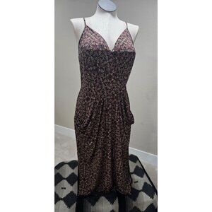 BCBGeneration Womens Floral Print Sleeveless Maxi Dress With Racerback & Keyhole